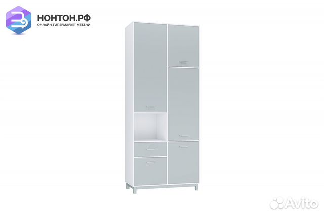 Шкаф двухсекционный Polini kids Mirum 2320 белый