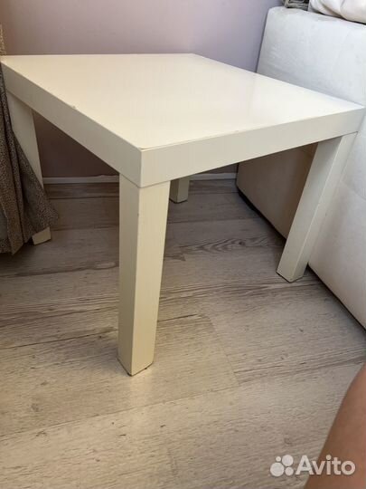 Журнальный столик IKEA белый lakk