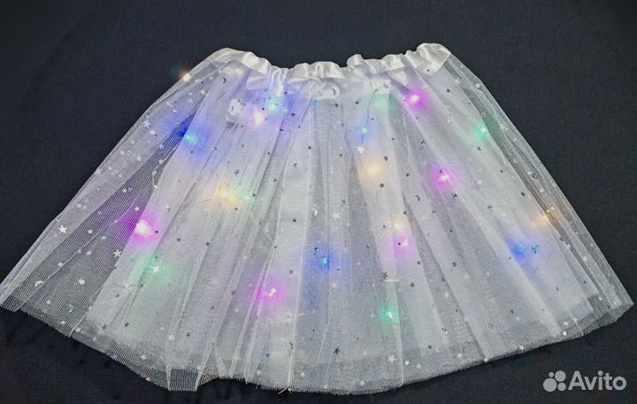Юбка для девочки из фатина светящаяся