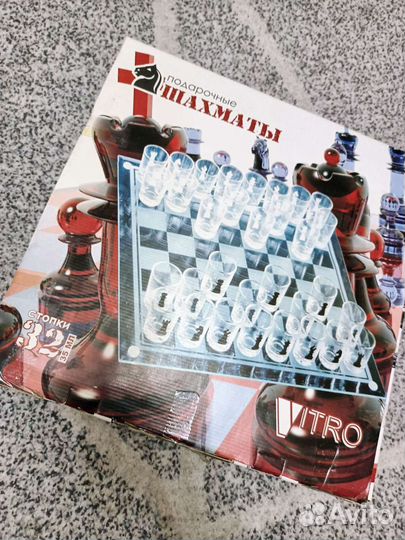 Шахматы подарочные из рюмок