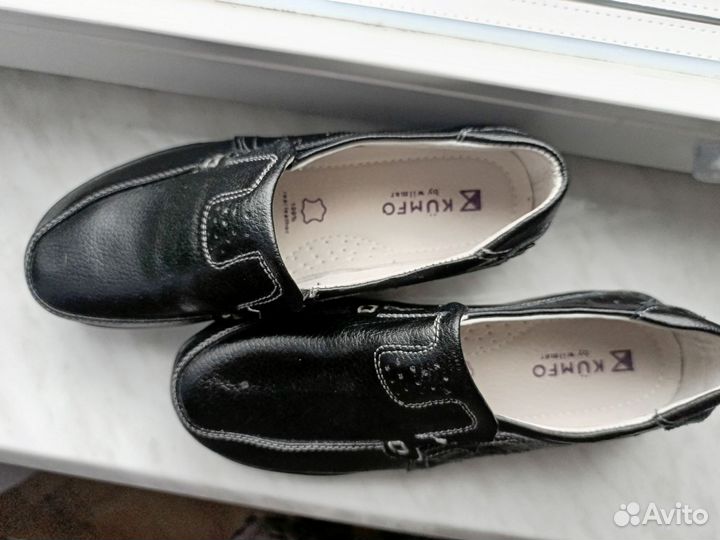 Кожаные мокасины 36 р