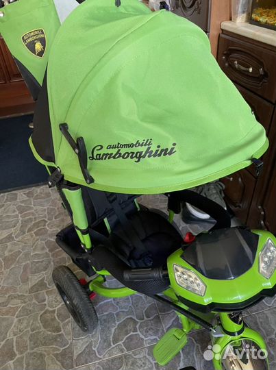 Детский велосипед с ручкой lamborghini
