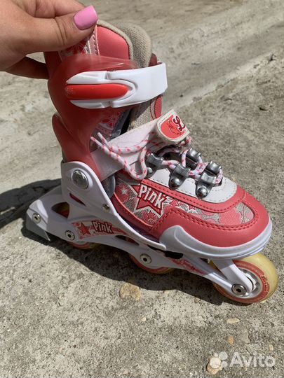 Детские раздвижные ролики 26 29 с защитой