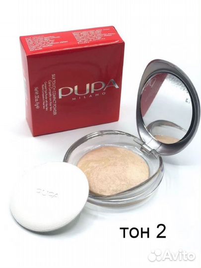 Пудра компактная Pupa, тон 02, новая