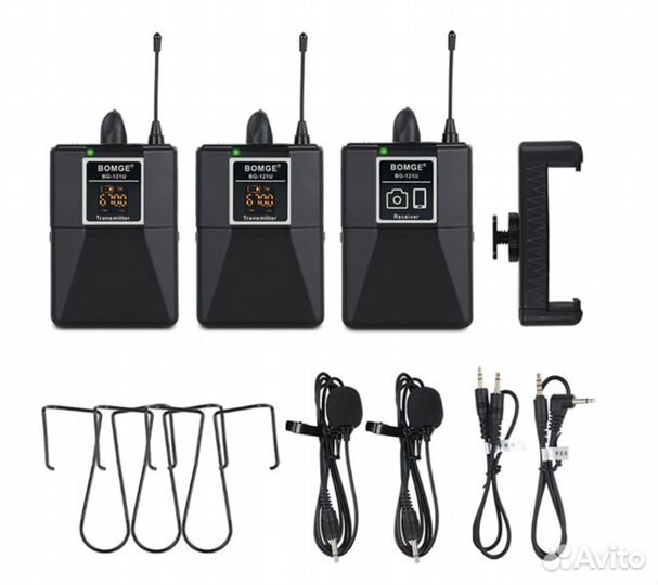 Беспроводной петличный микрофон bomge BG-121U