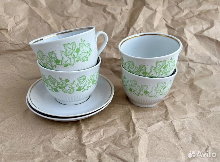 Чайная пара сервиз пролетарий СССР чашка блюдце
