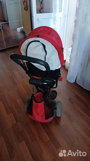 Велосипед коляска трёхколёсный с ручкой