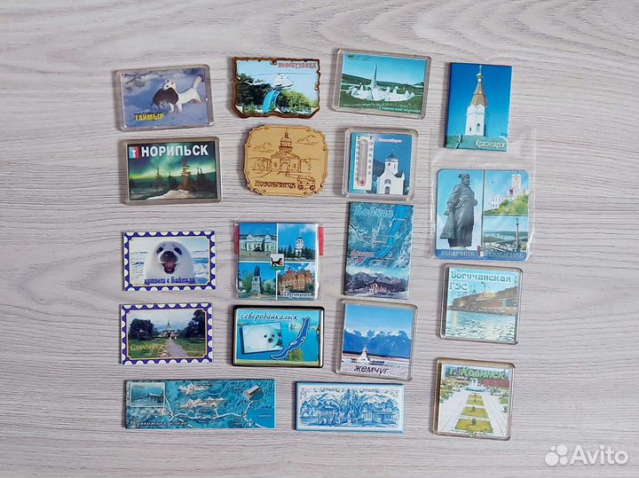 Магниты города страны Новый год животные