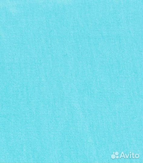 Ткань Футер 2-нитка с начесом св.бирюзовый
