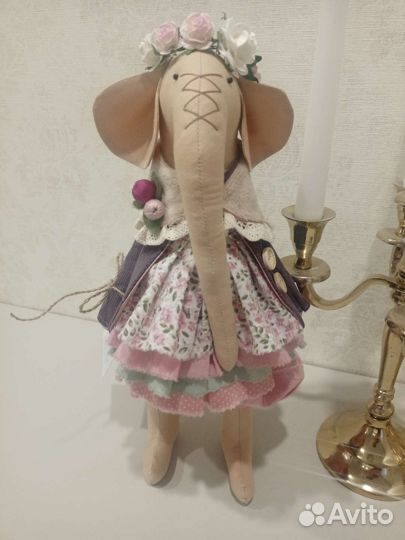 Слон игрушка ручной работы