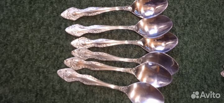 Столовые приборы СССР, нержавейка, роза