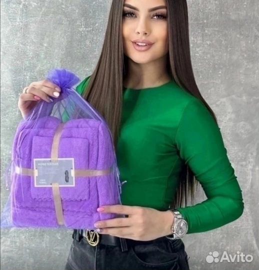 Подарочный набор полотенец 3в1 новый