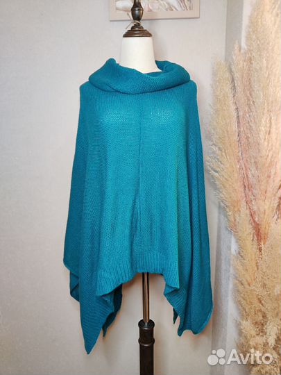 Пончо накидка вязаная