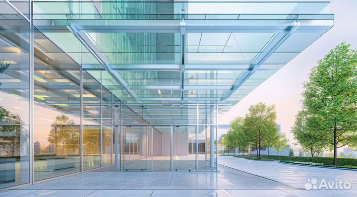 Стеклянный козырек