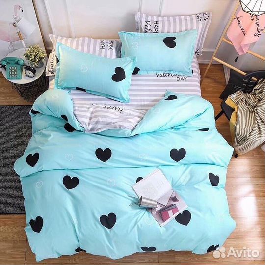 Новое постельное 1,5сп. поплин. сатин