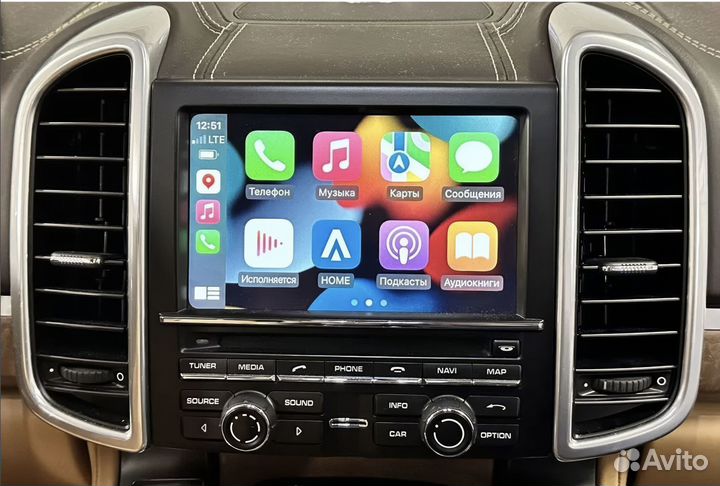 CarPlay в магнитола Porsche Cayenne