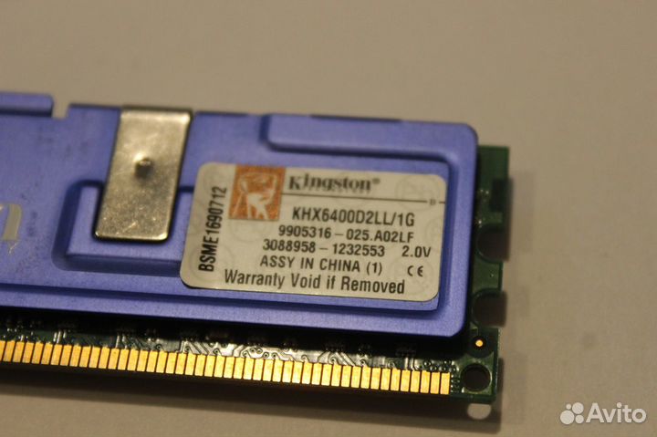 Озу Kingston DDR2 dimm 1 Гб PC2-6400