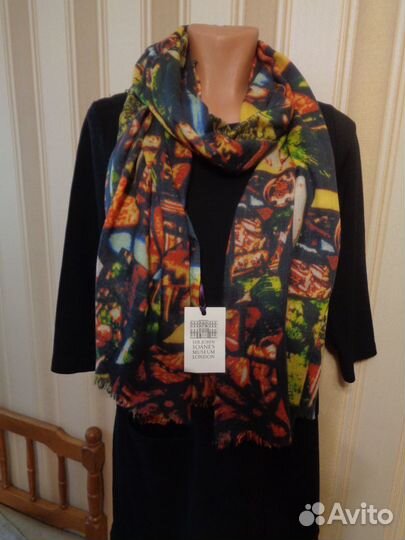 Шарф Палантин шерсть шелк PJ Studio Accessories