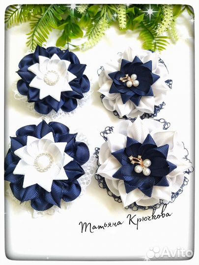 Бантики для волос ручной работы