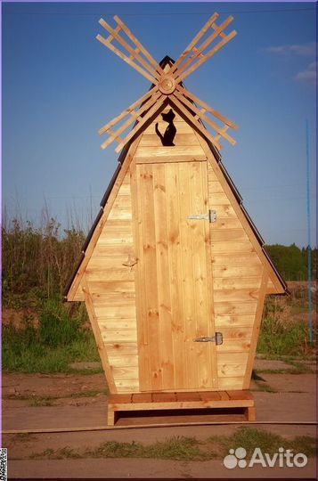 Уличный туалет деревянный BAG336