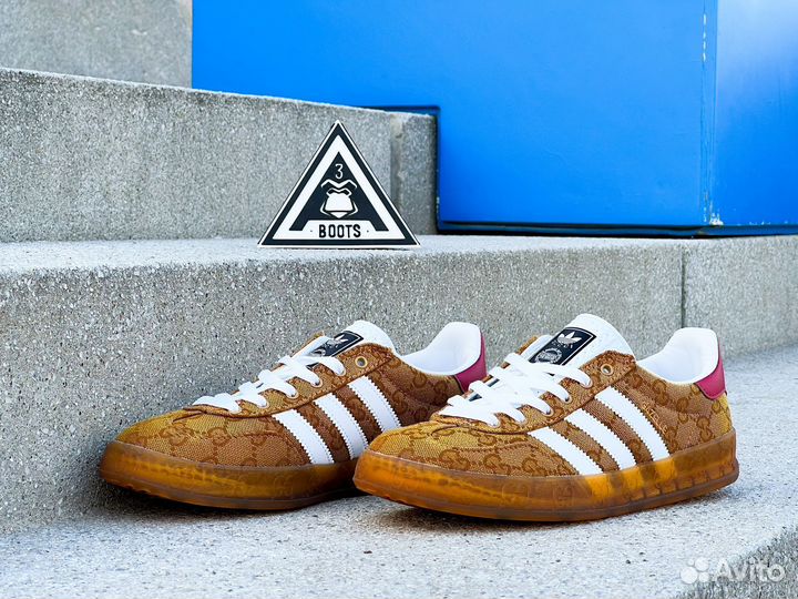 Adidas Gazelle Gucci Original GG Beige Brown