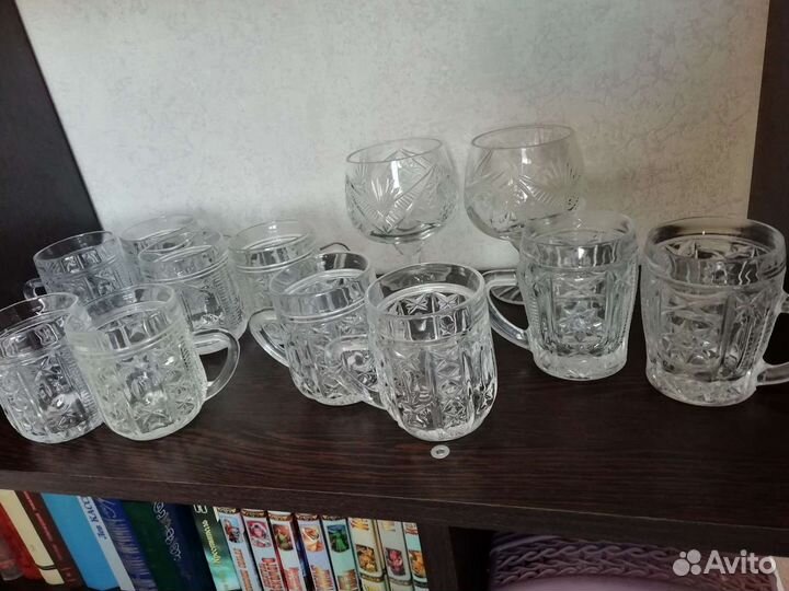 Бокалы, фужеры, стаканы, хрусталь