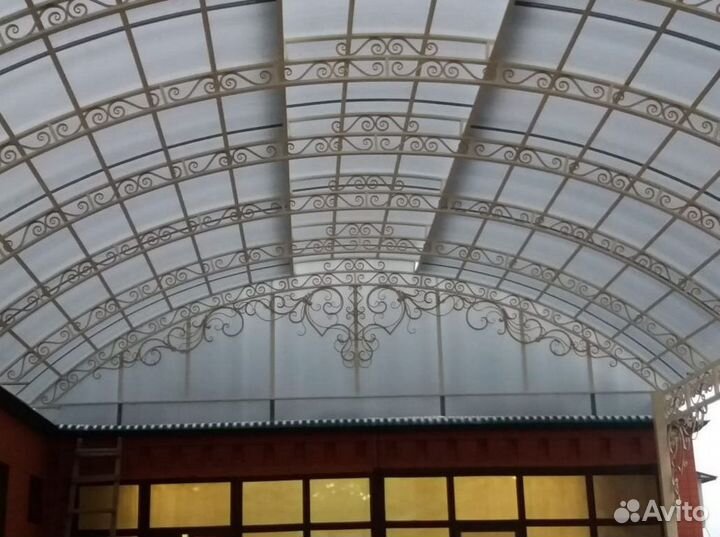 Кованные навесы из поликарбоната