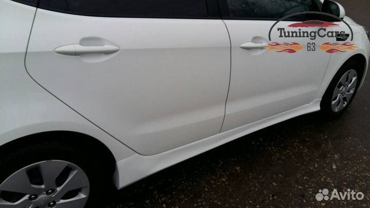 Пластиковые Пороги KIA Rio 3 - 2011-2017г.в