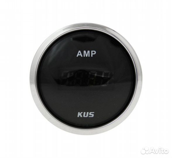 Амперметр цифровой /+50 А, черный циферблат, нержа