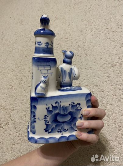 Штоф (графин) «Печка», Гжель