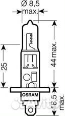 Лампа H1 12V 55W P14.5s ultra life 4 года гарантии