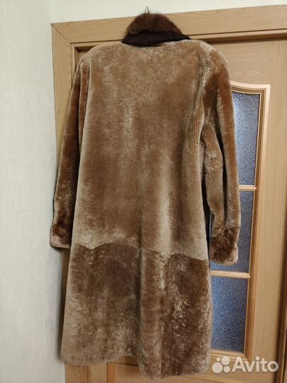 Шуба мутоновая с норкой
