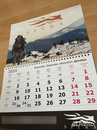 Календарь Sitka 2025 г