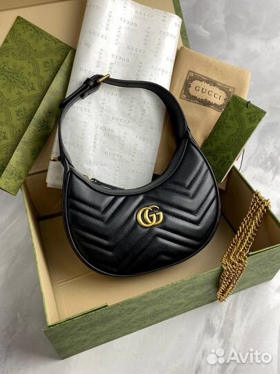 Сумка женская Gucci Marmont Half Moon