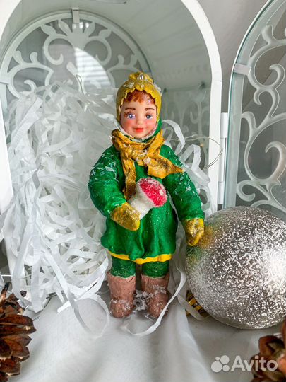 Ватные елочные игрушки из ваты СССР