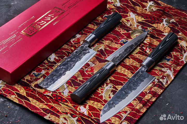 Набор из 3-Х ножей samura blacksmith