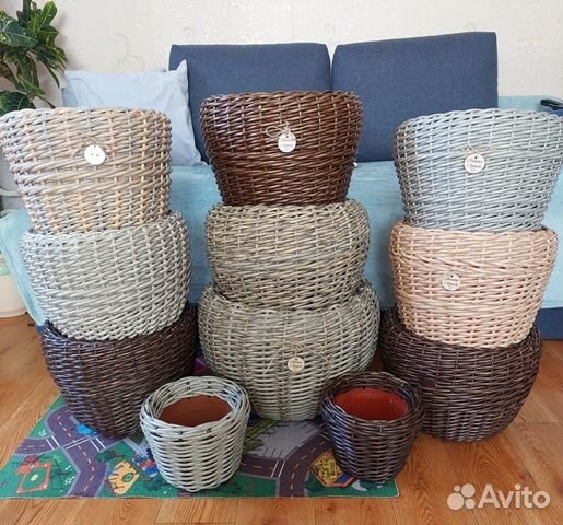 Кашпо из ротанга 12 л