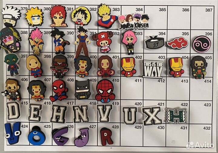 Джибитсы для кроксов Crocs значки разные стили