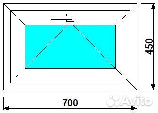 Окно-фрамуга 700*450мм