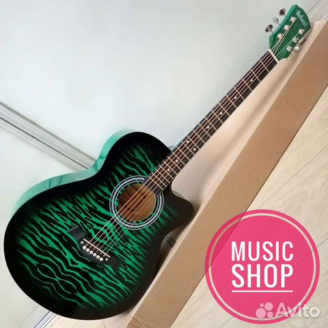 Гитара новая акустическая большой корпус