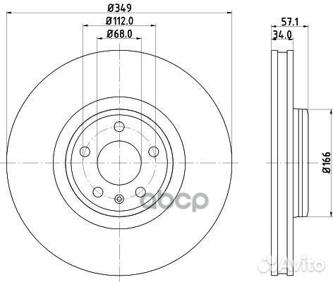 Диск тормозной для а/м Audi A4 (16) /A5 (16) /Q5