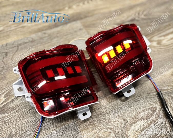 Противотуманные фары Land Cruiser 200 бегающие LED