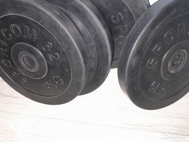 Гантели разборные обрезиненные