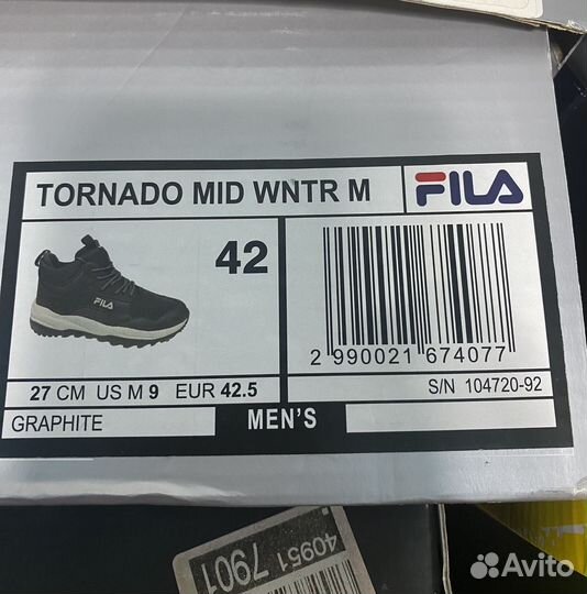 Кроссовки fila Tornado Mid Wntr