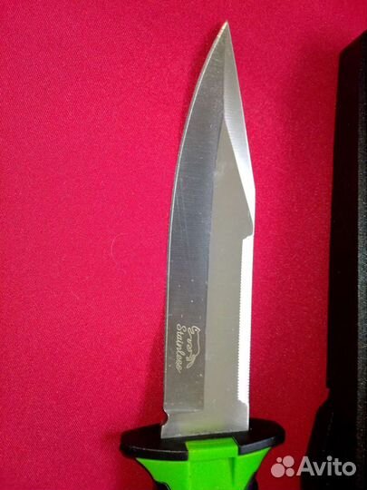 Нож для подводной охоты, новый, в ножнах