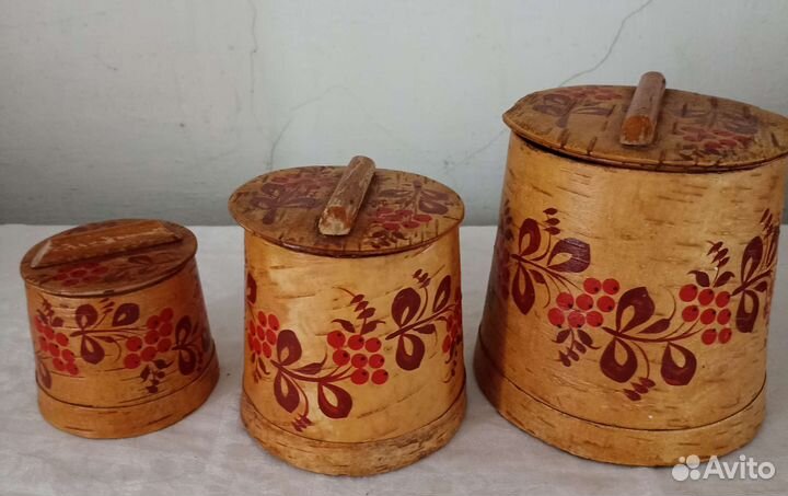 Туеса из бересты. Времён СССР