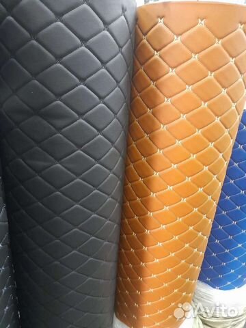 Экокожа стеганная ромб, соты, квадрат