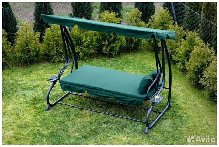 Новые- Качели садовые 4-х местные, раскладные