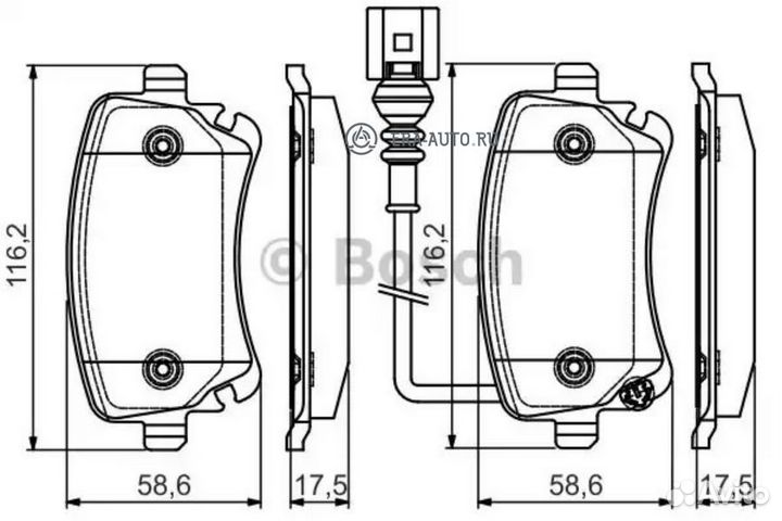 Bosch 0986495094 Колодки тормозные дисковые зад