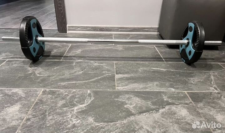 Штанга с блинами гриф